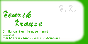 henrik krause business card